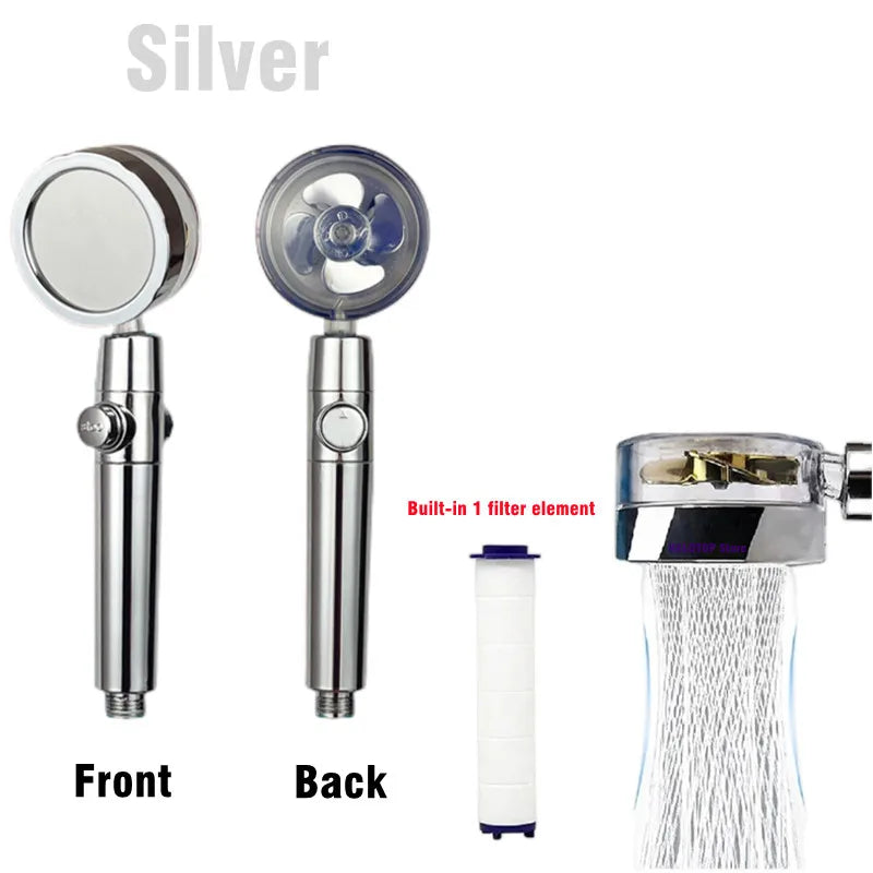Filtered High Pressure Fan Shower Head